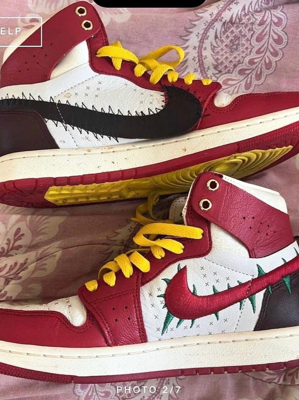 Teams Taylor Nike Air Jordan 1 Retro High OG High-Top Sneakers in Red & White US